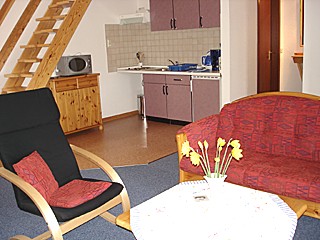 Wohnzimmer und Kochnische