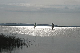Windsurfer auf dem Groen Jasmunder Bodden